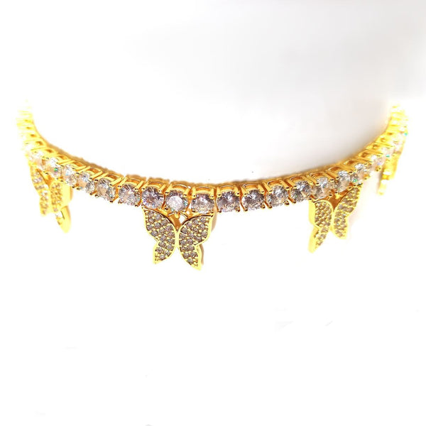 Gold Butterfly Drip Anklet - Koanga