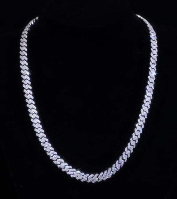 8MM Unisex Prong Cuban Chain ( Moissanite + S925 Available)