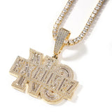 NO EXCUSEZ Iced Out Baguette Necklace (Not Customized Item)