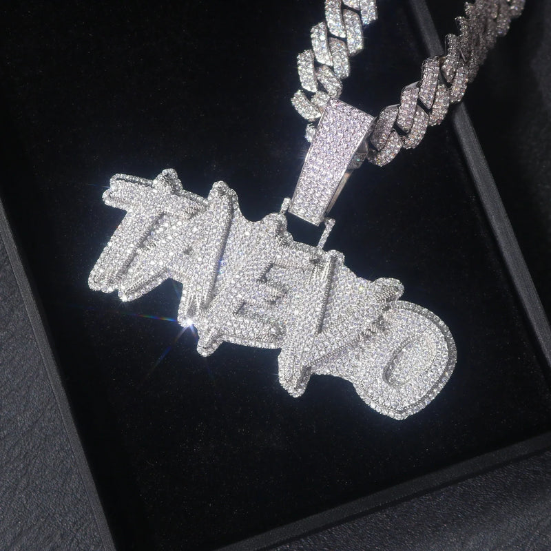 Customized Name With 13mm Cuban Chain (Men's Necklace) - Koanga