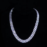 14MM Unisex Prong Cuban Chain (925+Moissanite Available）