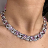 Pink Diamond Heartbeat Necklace