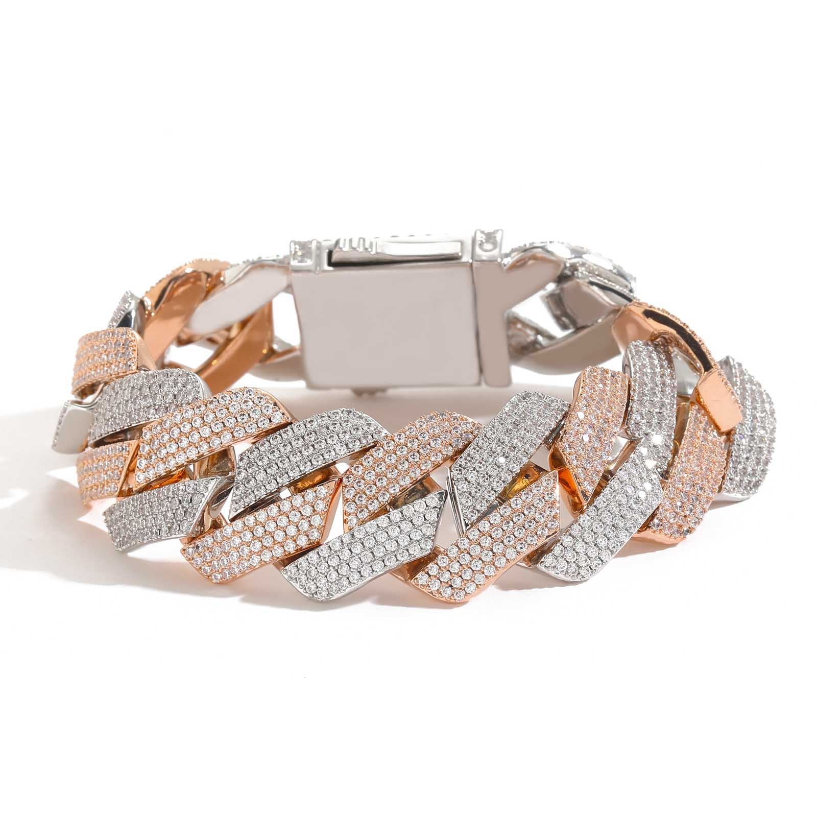 20mm-unisex-diamond-prong-cuban-bracelet-2-tone-white-rose-gold-925-moissanite-available
