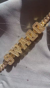 13mm Cuban Chain With Initial Letters