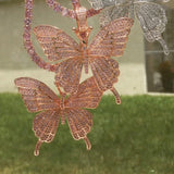Pink Butterfly Tennis Chain