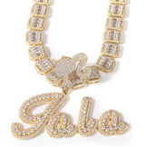 Customized Barbie Iced Out Name with Baguette Chain - Koanga