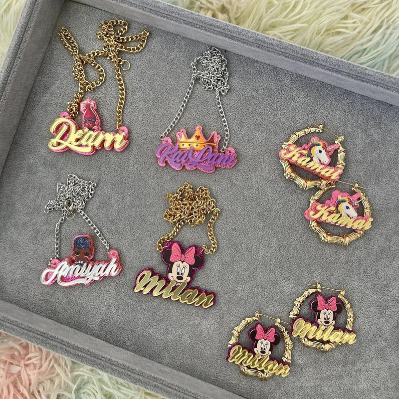 Children Custom Character Name Necklace - Over 100 CHARACTERS To Pick (BUY 1 GET 2nd 50% OFF) - Koanga