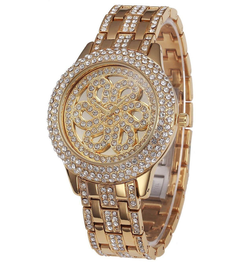 ICED OUT CRYSTAL FLORAL WATCH - Koanga