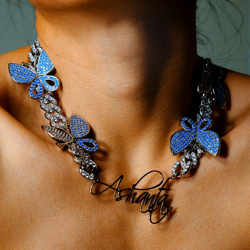 New! Customized Koanga Necklace with removable butterflies. - Koanga