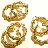 Golden Hoop earrings - Koanga