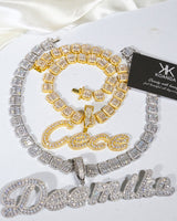 Customized Iced Out Name with Baguette Chain - Koanga