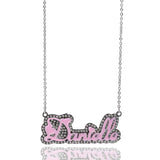 Diamonds Pink Customized Chain - Silver Koanga