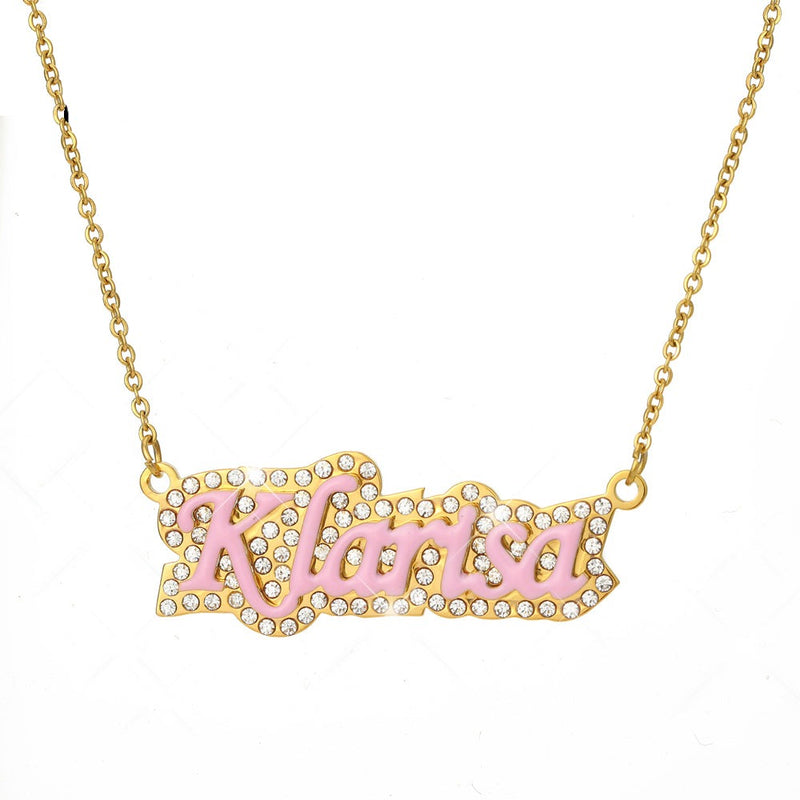Diamonds Pink Customized Chain - Gold Koanga