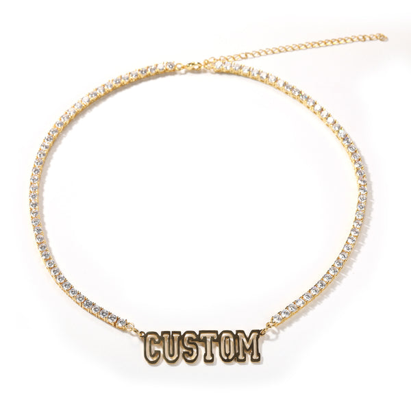 Pearl /Herringbone/Tennis Chain/stainless steel cuban chain/ customized necklace - Tennis Chain Koanga