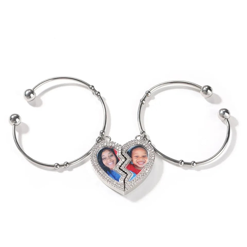 Heart Magnet Photo Bracelet