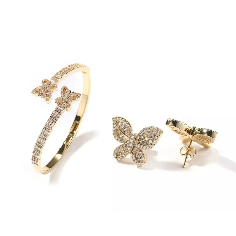 butterfly-stud-with-bangle-set