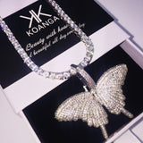 Shayla Butterfly Necklace Silver - Koanga