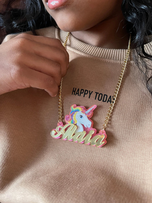 Children Custom Character Name Necklace - Over 100 CHARACTERS To Pick (BUY 1 GET 2nd 50% OFF) - Koanga