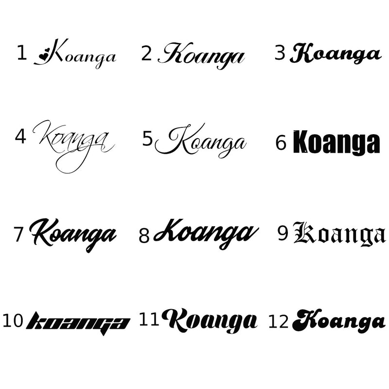 Customized Name heart shape hoop - Koanga