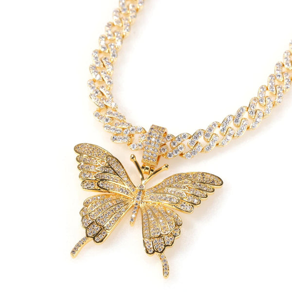 Golden Butterfly With Cuban Chain - Koanga