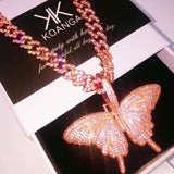 Shayla Butterfly Necklace Rose Gold - Koanga