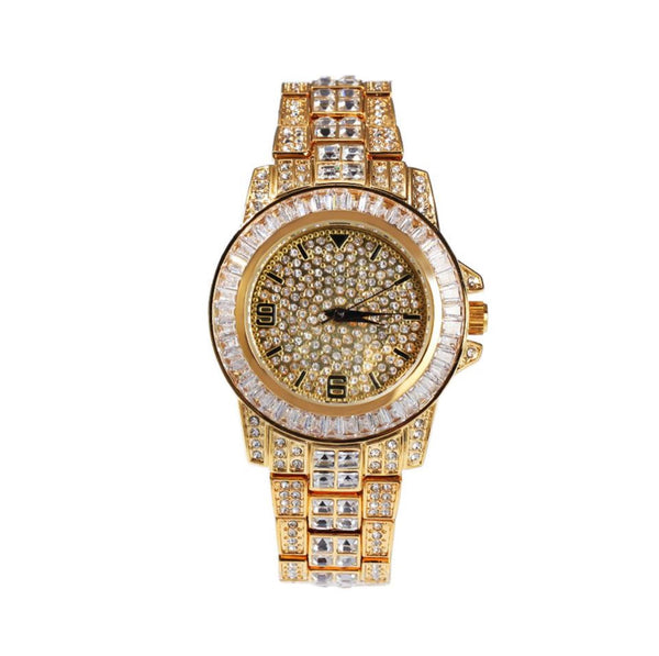 Classic Iced Out Silver Gold Watch - Koanga