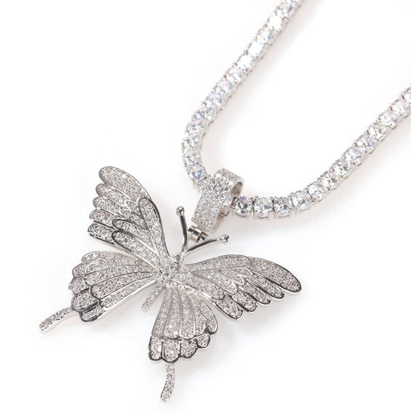 Silver Butterfly Tennis Chain - Koanga