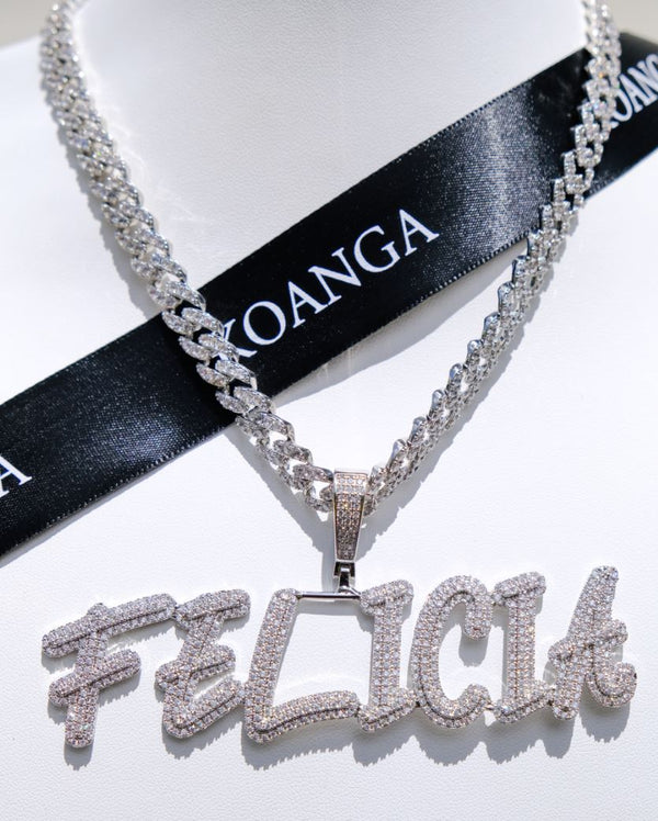 custom cuban name necklace- Koanga