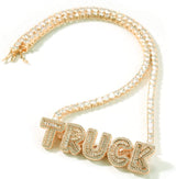 Customized Baguette Letter With Tennis Chain - Koanga